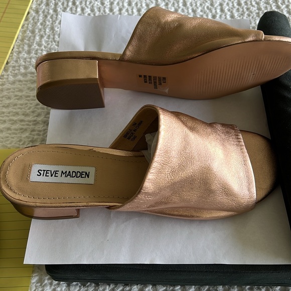Steve Madden Women's Metallic Slide Sandals - Picture 3 of 3